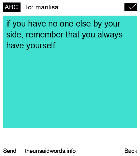 unsent message to marilisa