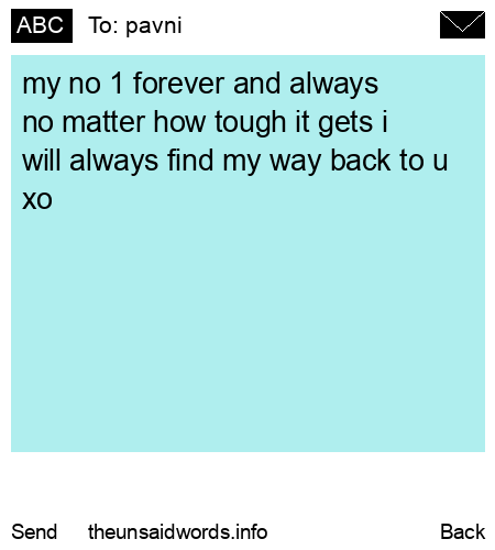 unsent message to pavni