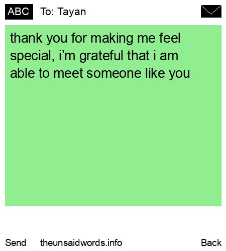 unsent message to Tayan