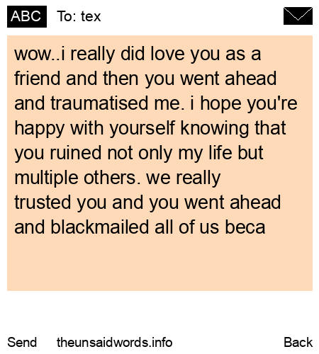 unsent message to tex