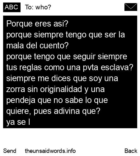 unsent message to who?