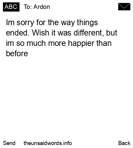 unsent message to Ardon