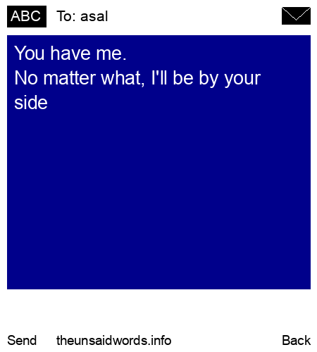 unsent message to asal