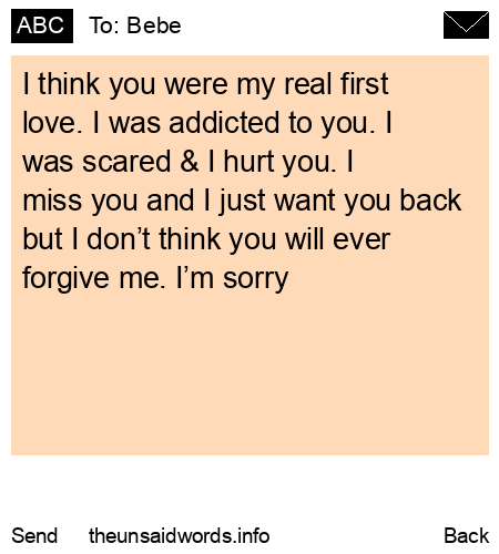 unsent message to Bebe