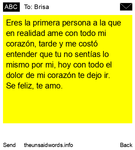 unsent message to Brisa