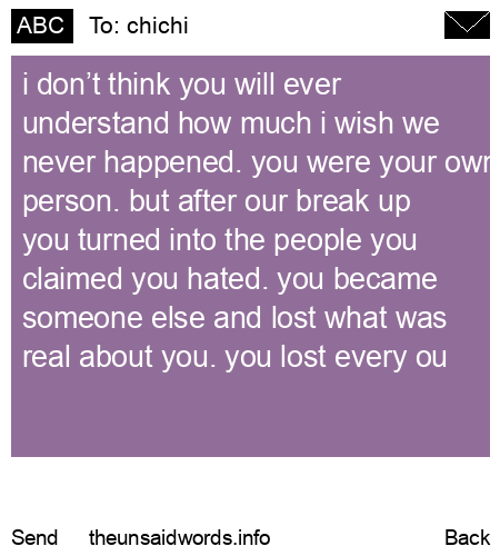 unsent message to chichi