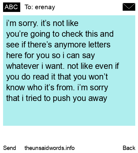 unsent message to erenay