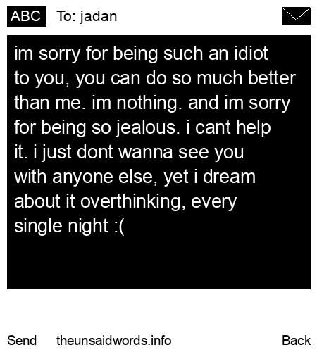 unsent message to jadan