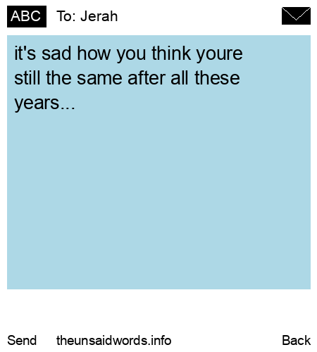 unsent message to Jerah