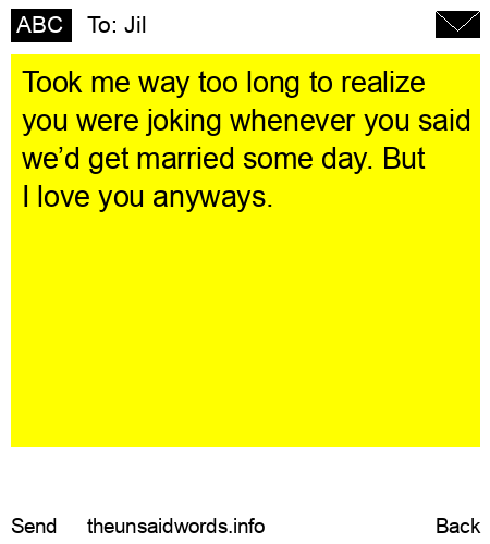 unsent message to Jil