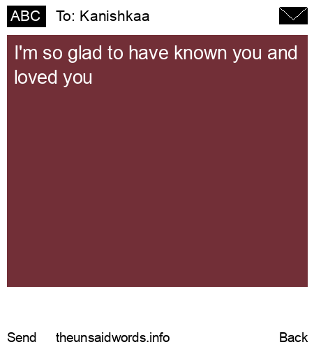 unsent message to Kanishkaa