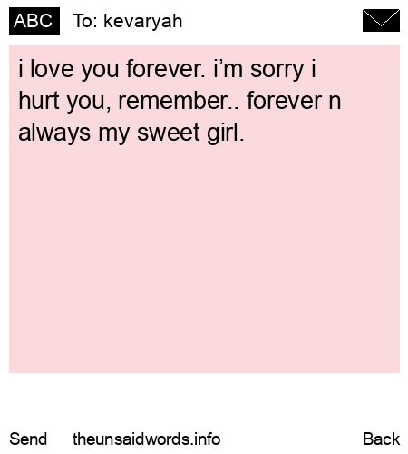 unsent message to kevaryah