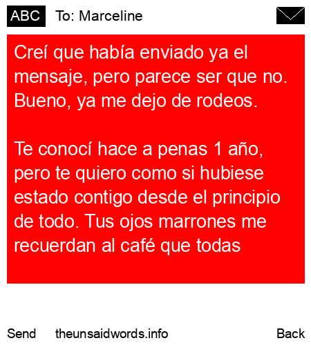 unsent message to Marceline