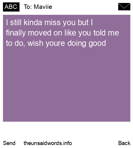unsent message to Maviie