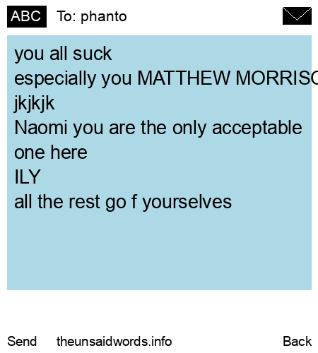 unsent message to phanto