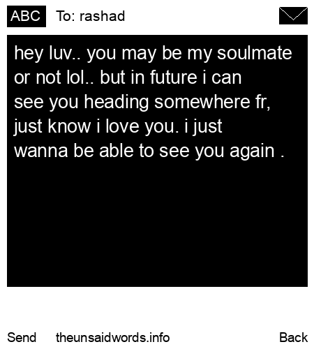unsent message to rashad