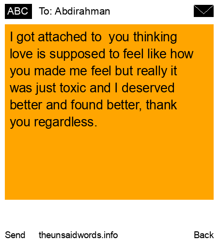unsent message to Abdirahman