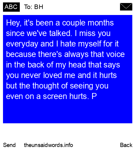 unsent message to BH