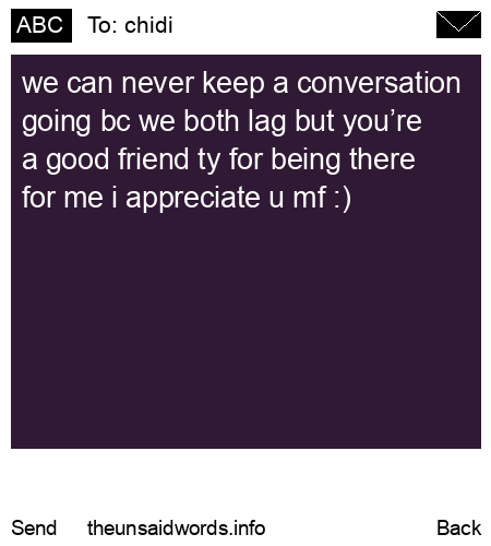 unsent message to chidi