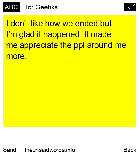 unsent message to Geetika