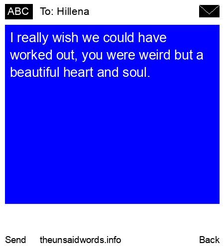 unsent message to Hillena