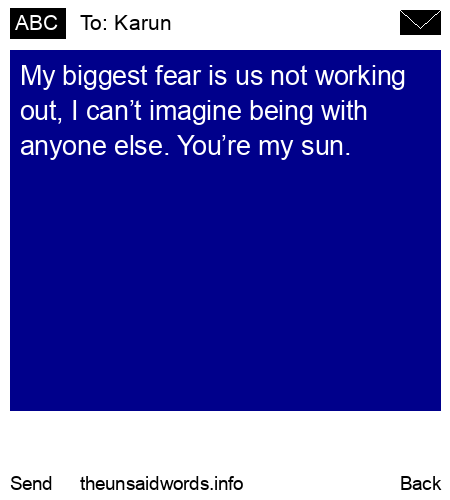unsent message to Karun