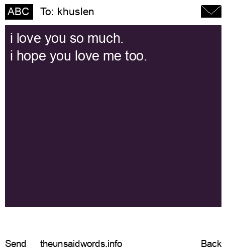 unsent message to khuslen