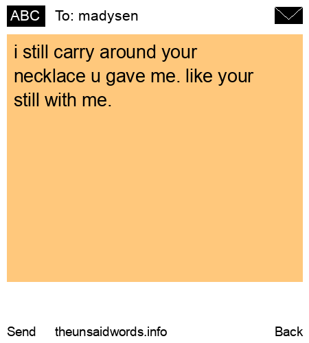 unsent message to madysen