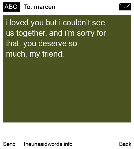 unsent message to marcen