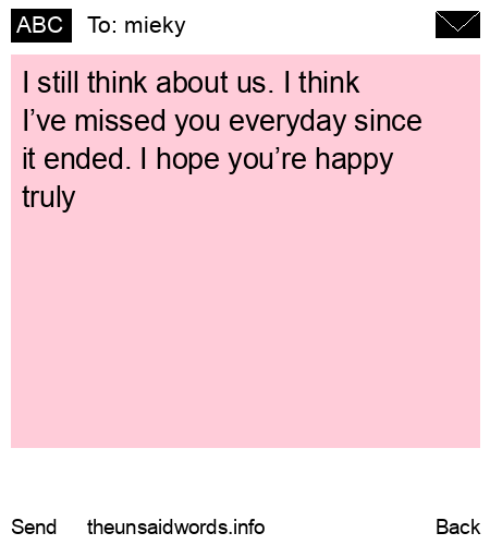 unsent message to mieky 