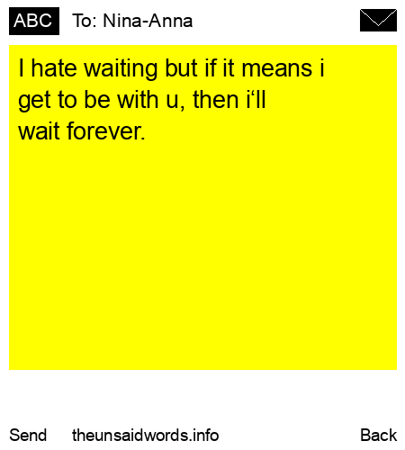 unsent message to Nina-Anna