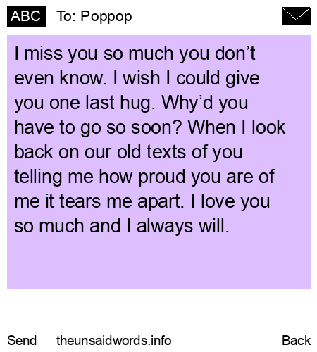 unsent message to Poppop
