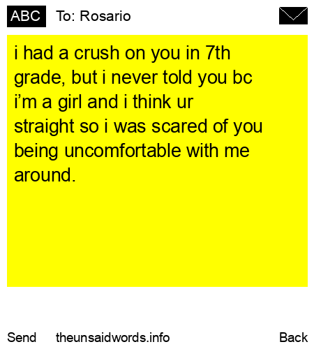 unsent message to Rosario