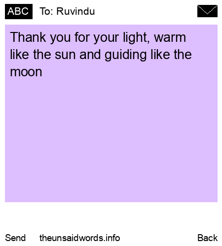 unsent message to Ruvindu