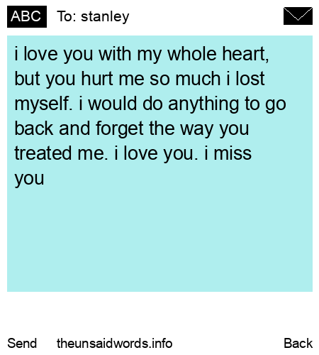 unsent message to stanley