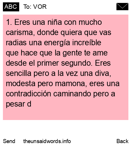 unsent message to VOR