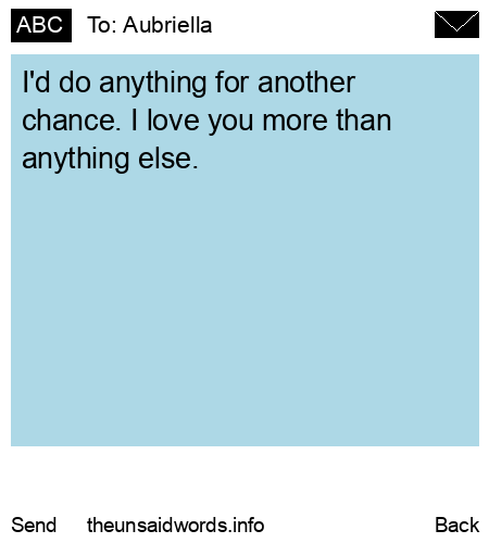 unsent message to Aubriella 