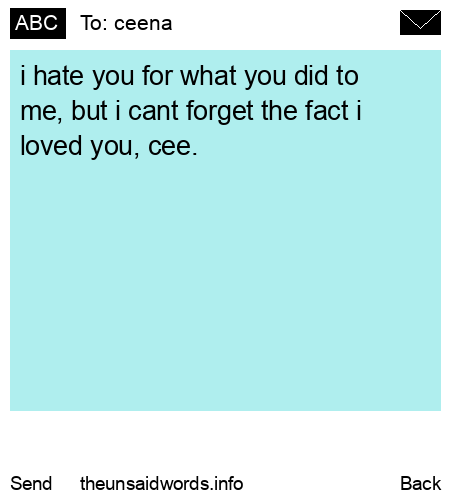 unsent message to ceena