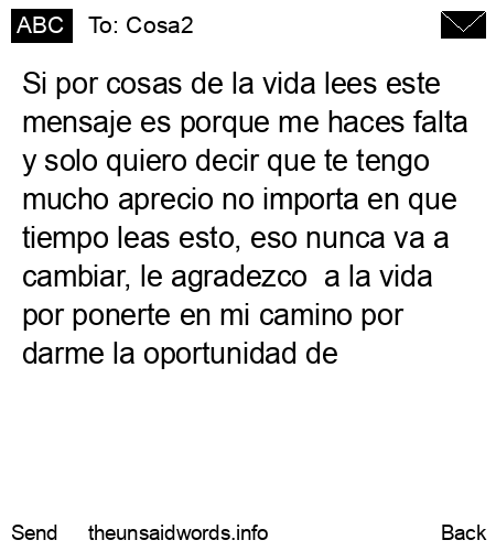 unsent message to Cosa2