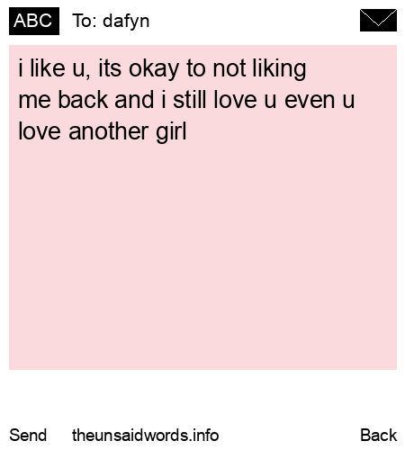 unsent message to dafyn