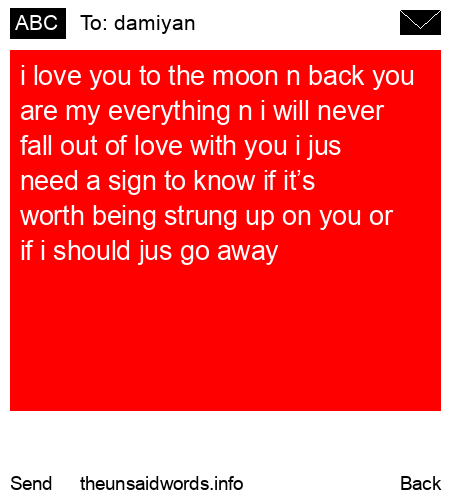 unsent message to damiyan