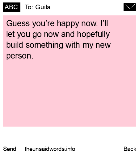 unsent message to Guila