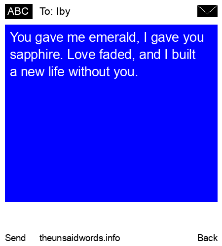 unsent message to Iby