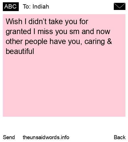 unsent message to Indiah 