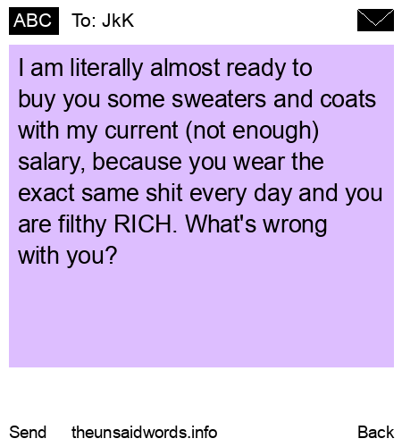 unsent message to JkK