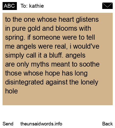 unsent message to kathie