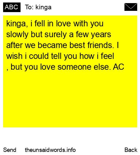 unsent message to kinga