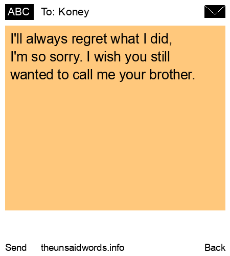 unsent message to Koney 