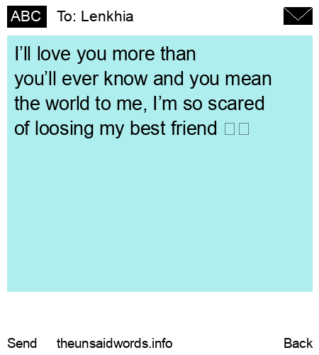 unsent message to Lenkhia