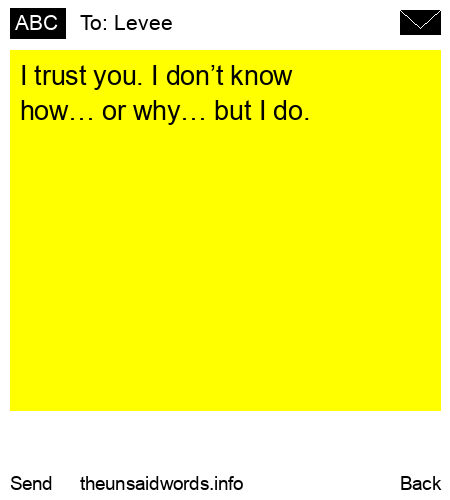 unsent message to Levee